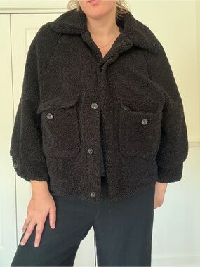 Zara black sherpa jacket